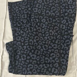 Avia Black and Gray Leopard Print Leggings